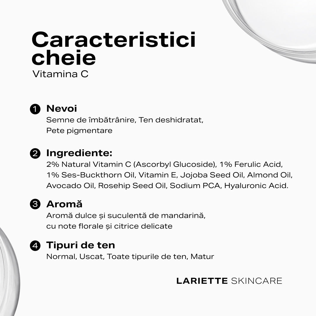 Ser Vitamina C Naturală 2%, 30 ml